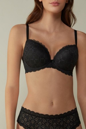 Sujetador Intimissimi Irina Balconette Lace Mujer Negros | LCTX-96214