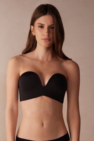 Sujetador Intimissimi Laura Bandeau Ultralight Microfiber Mujer Negros | OIPS-16802