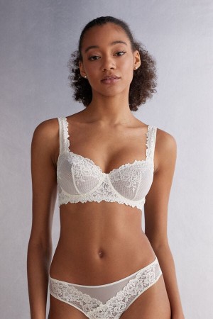 Sujetador Intimissimi Pretty Flowers Daniela Balconette Mujer Blancos | UKJV-98675