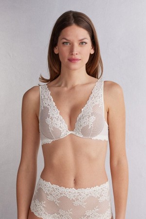 Sujetador Intimissimi Pretty Flowers Elena Balconette Mujer Blancos | RXGK-29106