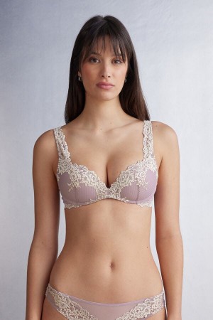 Sujetador Intimissimi Pretty Flowers Gioia Super Push-Up Mujer Blancos | HTNA-97462