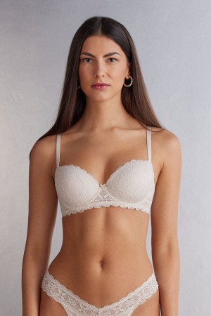 Sujetador Intimissimi Sofia Balconette Lace Mujer Creme Rosas | HNRG-19782