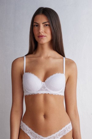 Sujetador Intimissimi Sofia Balconette Lace Mujer Blancos | JAZG-37501