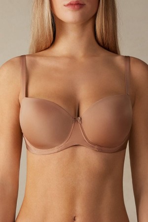 Sujetador Intimissimi Sofia Natural Lift Balconette Ultralight Microfiber Mujer Beige | CKMI-87910