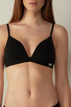 Sujetador Intimissimi Tiziana Triangle Cotton Mujer Negros | CNFY-82163