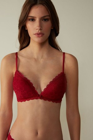 Sujetador Intimissimi Tiziana Triangle Lace Mujer Rojos | GYVU-26418