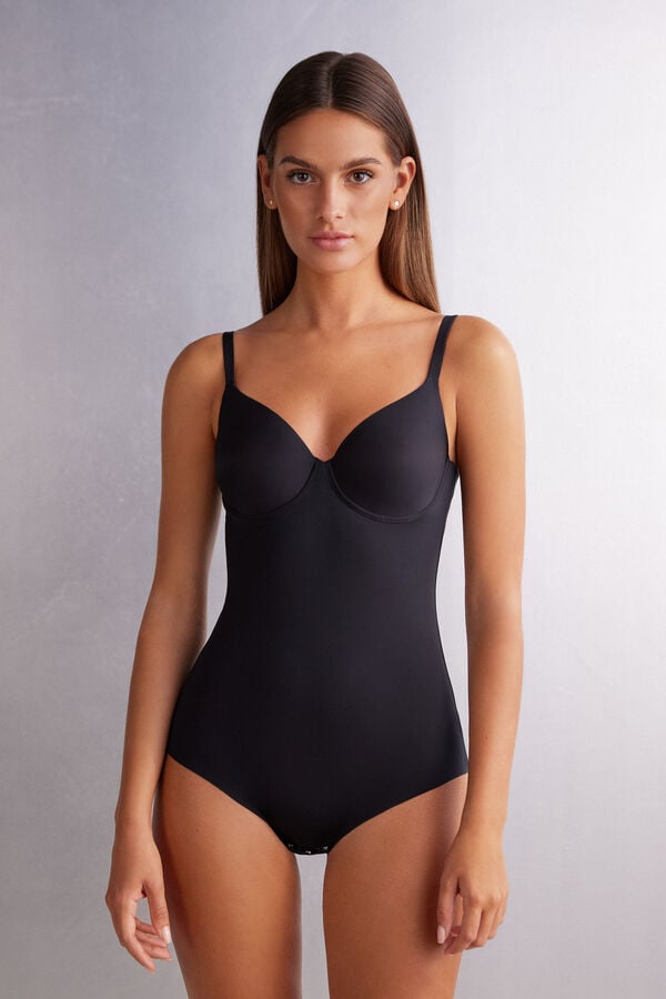 Body Intimissimi Francesca In Ultralight Microfiber Mujer Negros | FPUC-15973