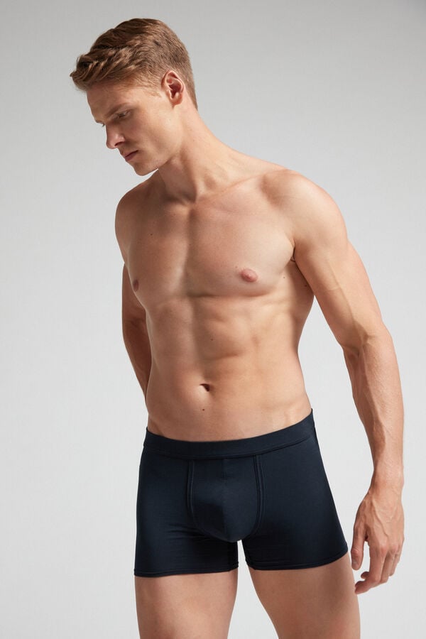 Boxer Intimissimi Natural Fresh Cotton Hombre Negros | BORS-72863