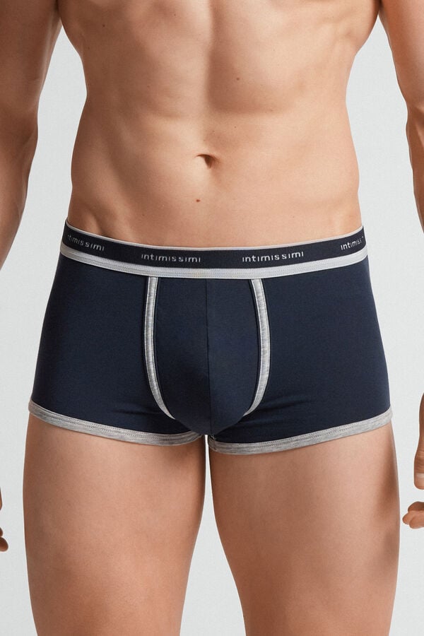 Boxer Intimissimi Natural Fresh Cotton Hombre Azules Grises Claro | FBMK-48160