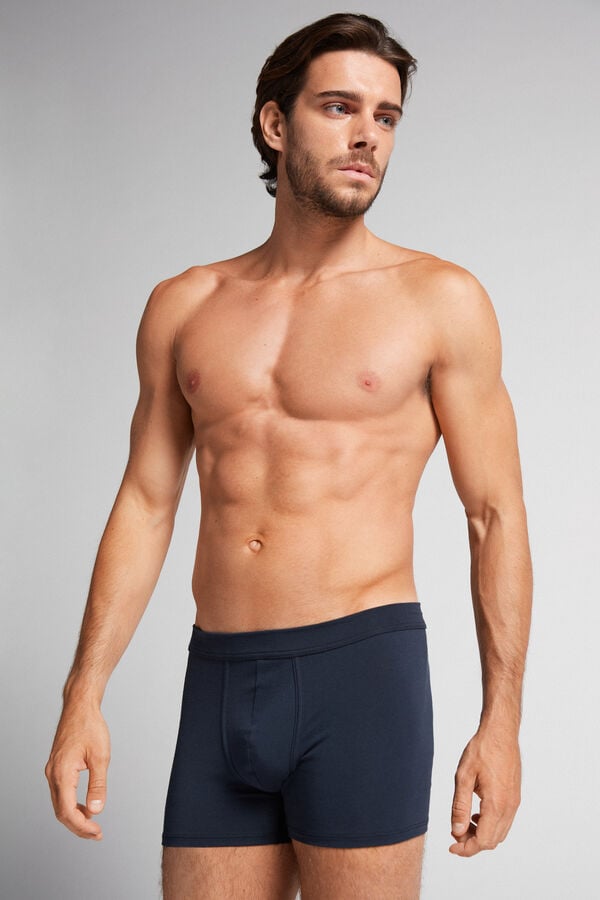 Boxer Intimissimi Superior Cotton Hombre Negros | ANYM-94203