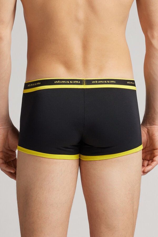 Boxer Intimissimi Superior Cotton With Logo Hombre Negros | SCUF-75648