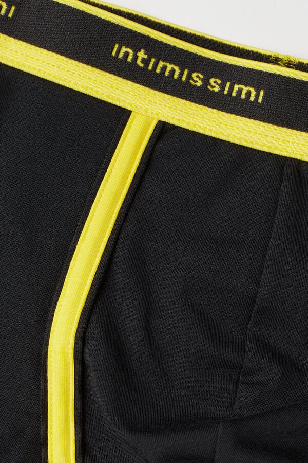 Boxer Intimissimi Superior Cotton With Logo Hombre Negros | SCUF-75648