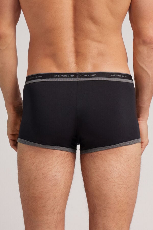 Boxer Intimissimi Superior Cotton With Logo Hombre Negros Grises Oscuro | ARDV-79218