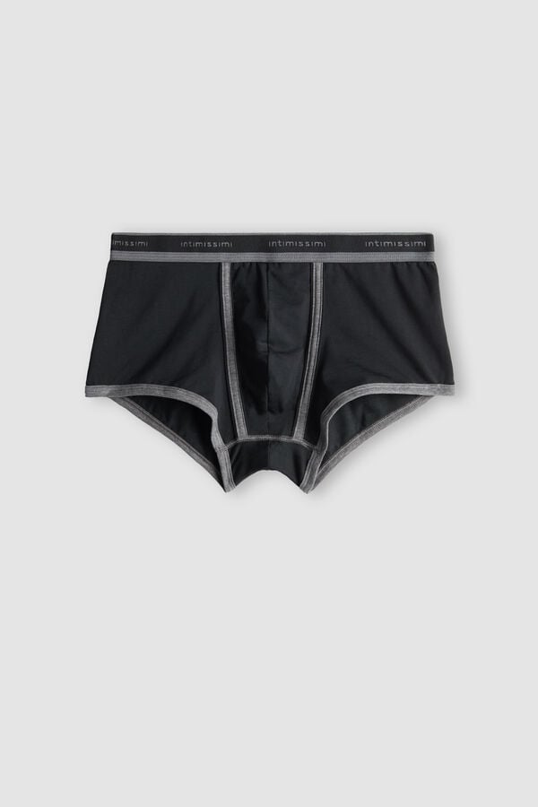 Boxer Intimissimi Superior Cotton With Logo Hombre Negros Grises Oscuro | ARDV-79218