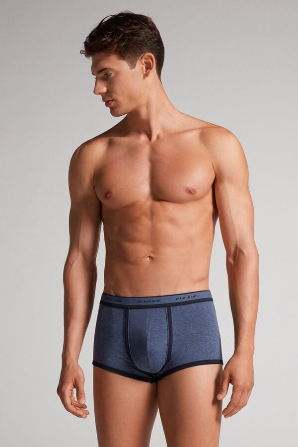 Boxer Intimissimi Superior Cotton With Logo Hombre Azules Azules | NKGX-17836