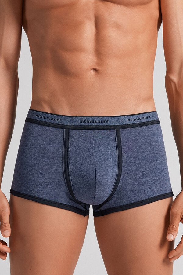 Boxer Intimissimi Superior Cotton With Logo Hombre Azules Azules | NKGX-17836