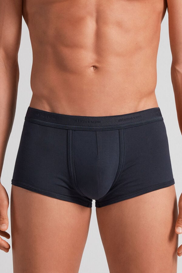 Boxer Intimissimi Superior Cotton With Logo Hombre Azules Azules | IKBO-13287