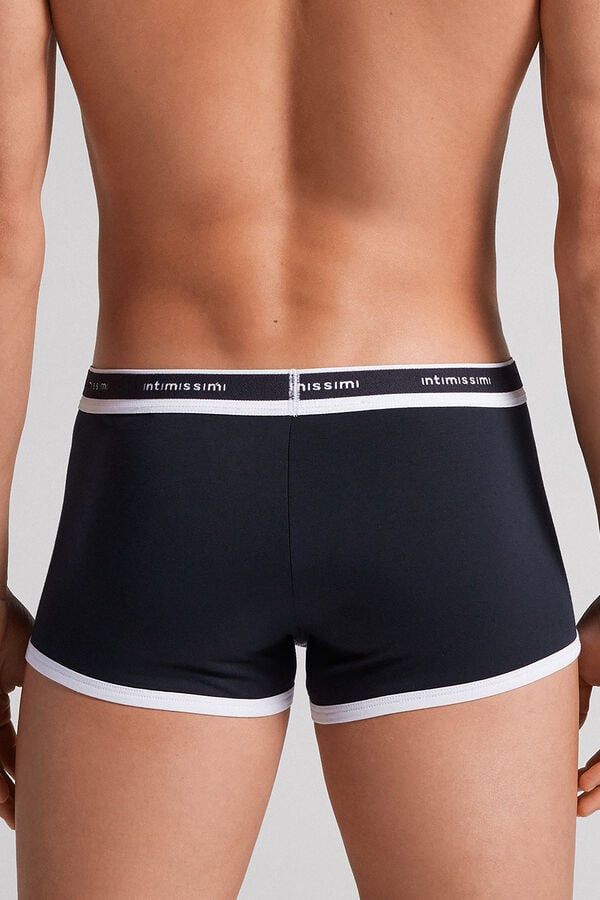 Boxer Intimissimi Superior Cotton With Logo Hombre Azules Blancos | LQNO-01365