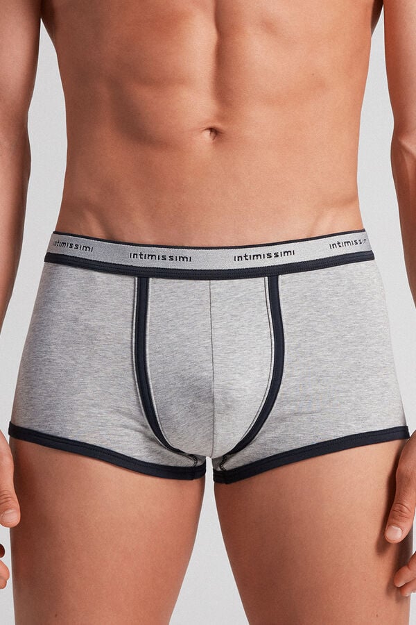 Boxer Intimissimi Superior Cotton With Logo Hombre Grises Claro Azules | VDJU-24153