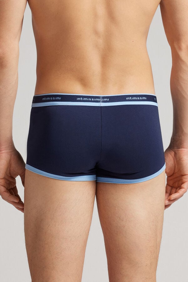 Boxer Intimissimi Superior Cotton With Logo Hombre Azul Marino | IFZC-63491