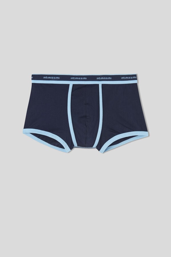 Boxer Intimissimi Superior Cotton With Logo Hombre Azul Marino | IFZC-63491