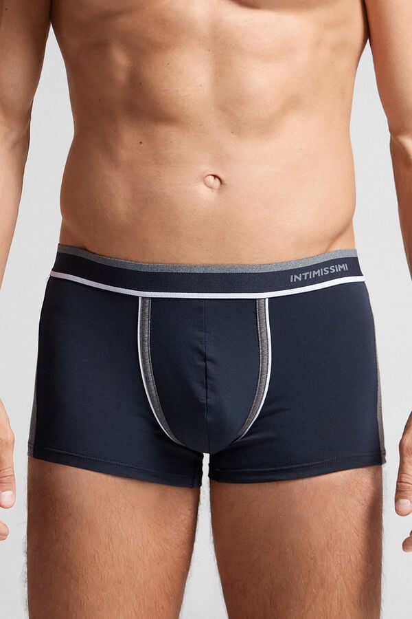 Boxer Intimissimi Two-Tone Superior Cotton Hombre Azules Grises Oscuro | LGNK-04257