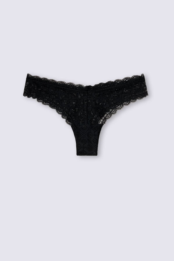 Bragas Intimissimi 80s-Style Lacezilian Mujer Negros | ELVC-16572