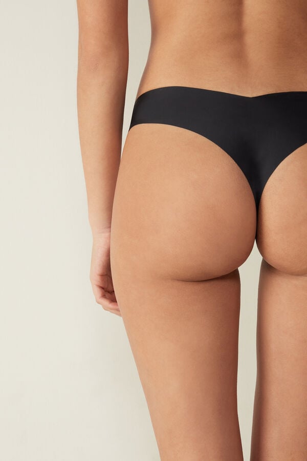 Bragas Intimissimi 80s-Stylezilian Ultralight Microfiber Mujer Negros | YGSK-69540