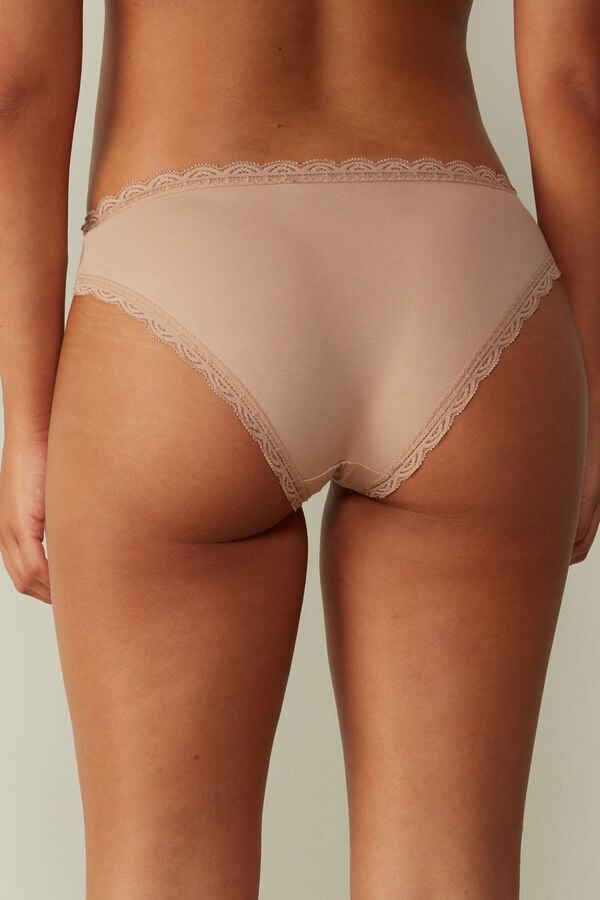 Bragas Intimissimi Cotton And Lace Mujer Naranjas Beige | OFUB-48573