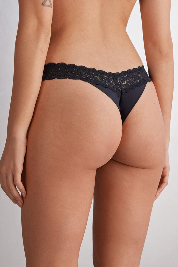 Bragas Intimissimi Lace And Microfiber ‘80s Stylezilian Mujer Negros | WBXT-40931