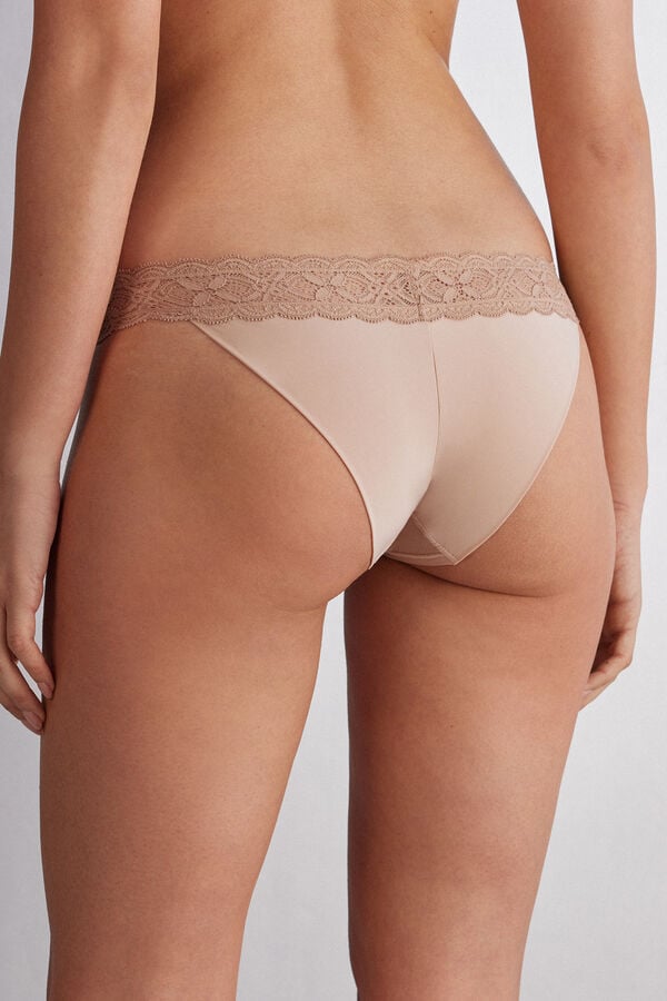 Bragas Intimissimi Lace And Microfiber Modifiedzilian Mujer Naranjas Beige | QAZS-46935