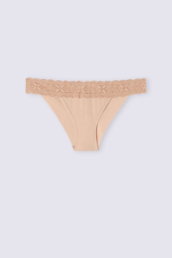 Bragas Intimissimi Lace And Microfiber Modifiedzilian Mujer Naranjas Beige | QAZS-46935