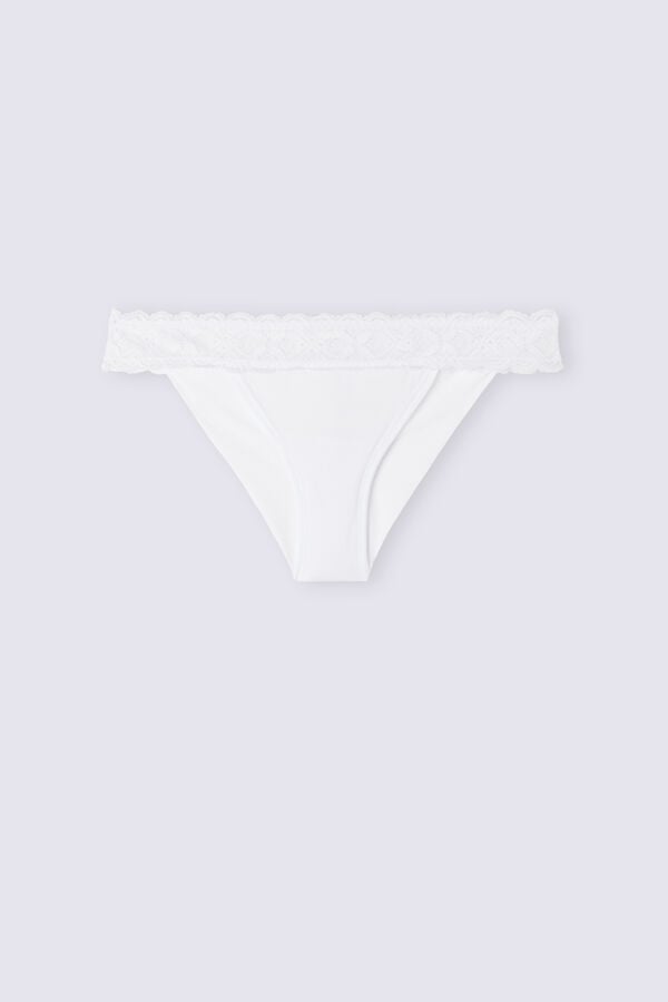 Bragas Intimissimi Lace And Microfiber Modifiedzilian Mujer Blancos | DTJF-12790