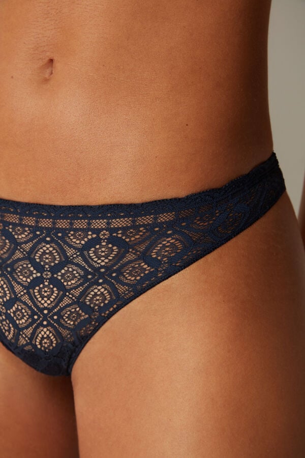 Bragas Intimissimi Lace And Microfiberzilian Mujer Azules | DSQC-86094