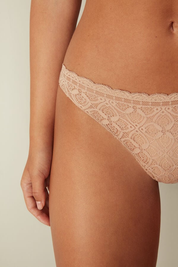 Bragas Intimissimi Lace And Microfiberzilian Mujer Naranjas Beige | EOFU-15479