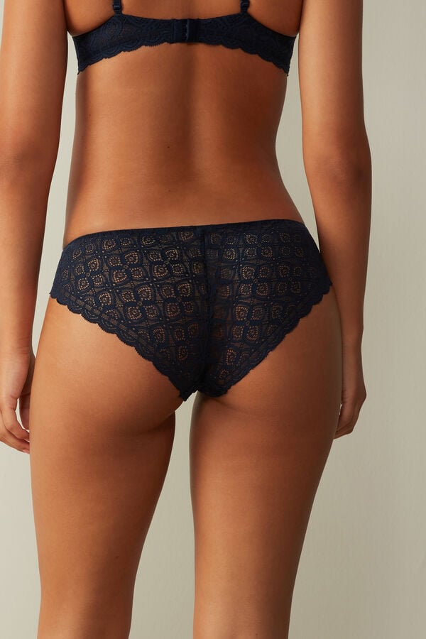 Bragas Intimissimi Low Rise Lace Mujer Azules | OLZC-48065