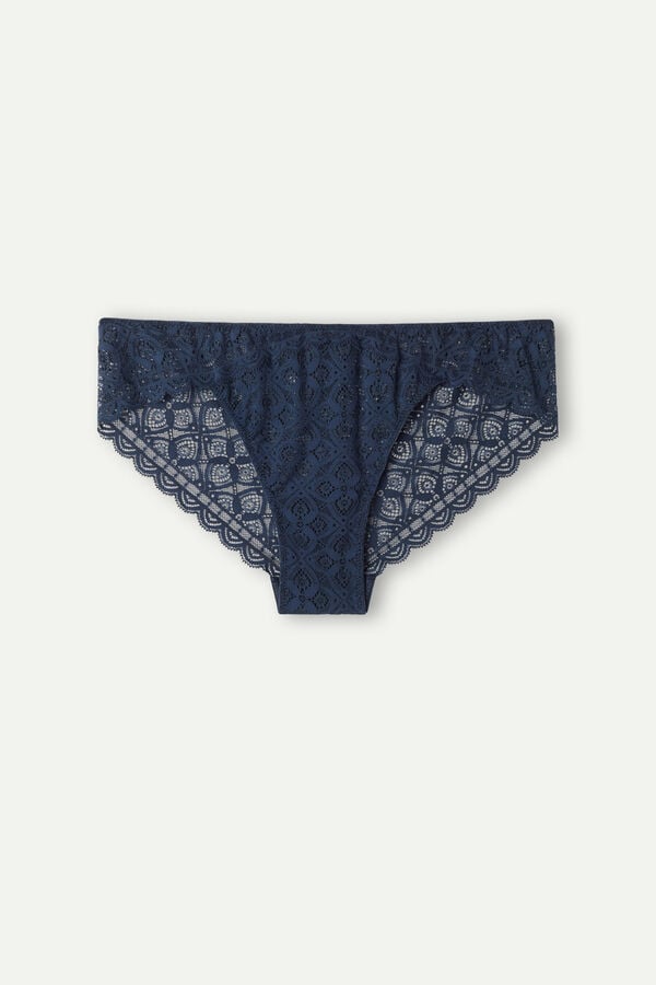 Bragas Intimissimi Low Rise Lace Mujer Azules | OLZC-48065