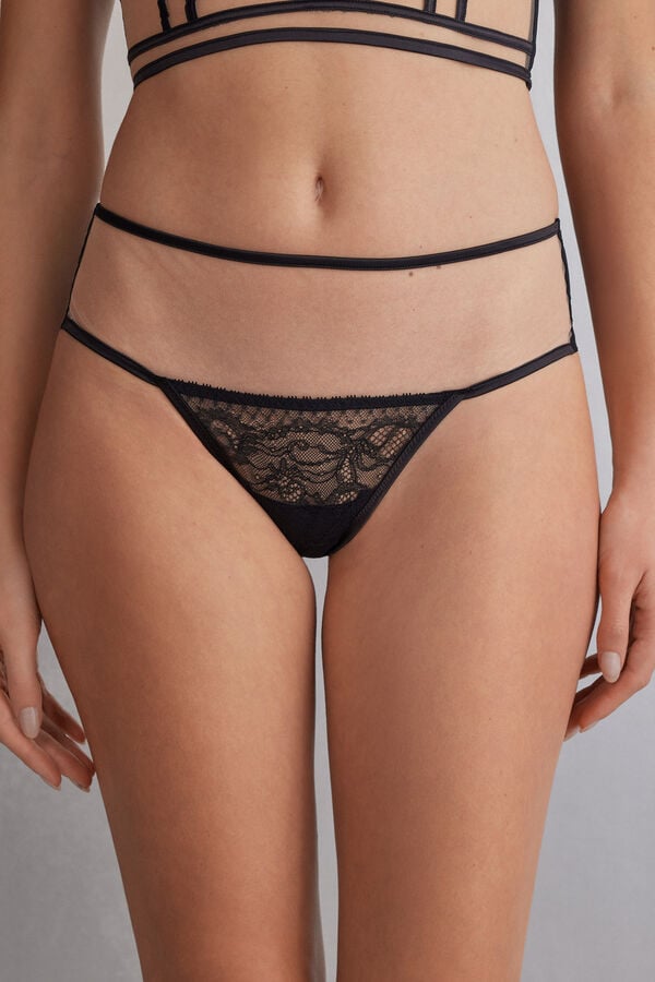 Bragas Intimissimi Luxury Moments Hipsterzilian Mujer Negros Beige | KJIB-39267