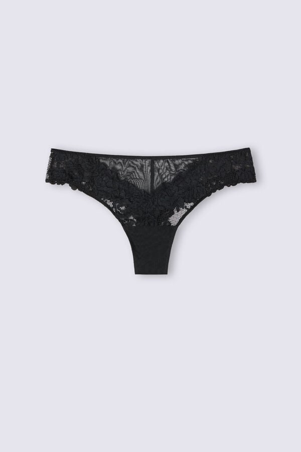 Bragas Intimissimi Pretty Flowerszilian Mujer Negros | PKGN-41057