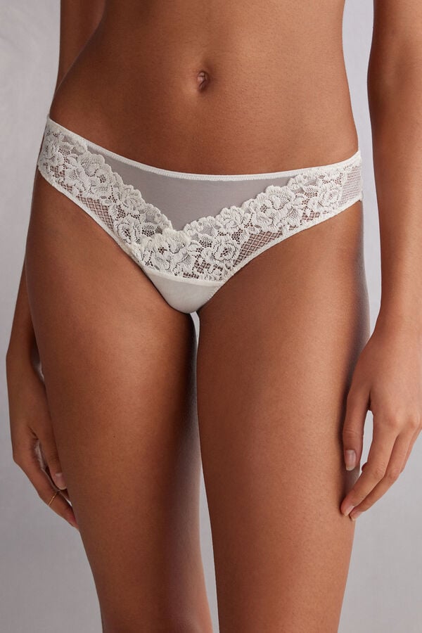 Bragas Intimissimi Pretty Flowerszilian Mujer Blancos | JSEZ-56289