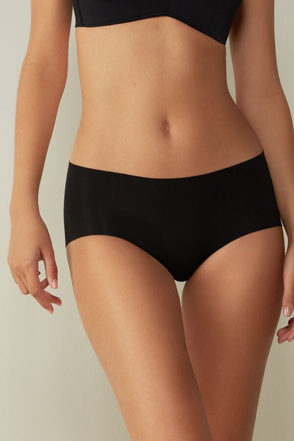 Bragas Intimissimi Seamless Cotton Hipster Mujer Negros | CODX-83469