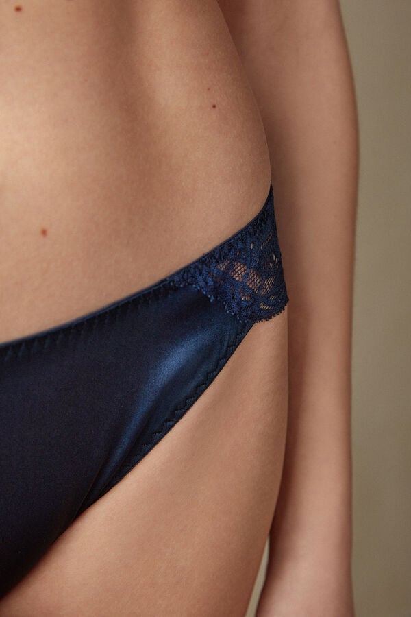 Bragas Intimissimi Silk And Lace Mujer Azules | SBXE-80613