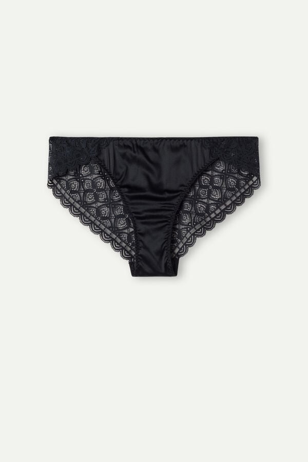 Bragas Intimissimi Silk And Lace Mujer Negros | XNCB-10298