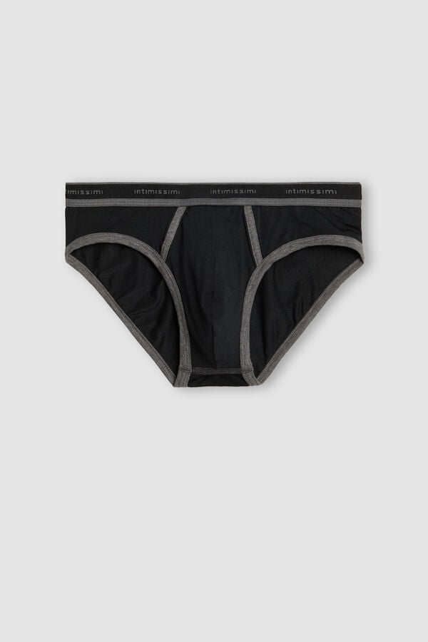 Bragas Intimissimi Superior Cotton Logo Hombre Negros Grises Oscuro | YEWV-54169