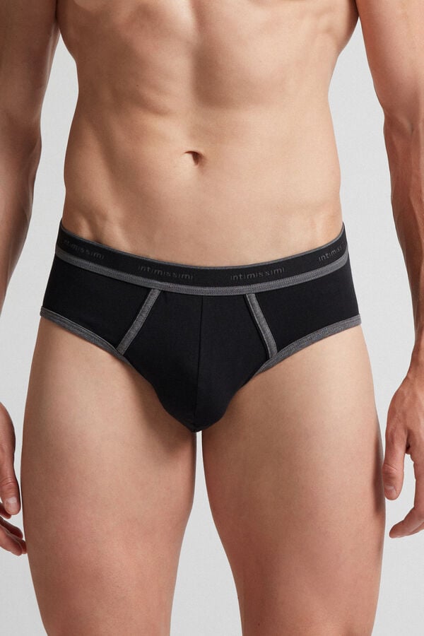 Bragas Intimissimi Superior Cotton Logo Hombre Negros Grises Oscuro | YEWV-54169