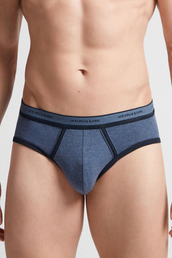 Bragas Intimissimi Superior Cotton Logo Hombre Azules Azules | EHKM-93786