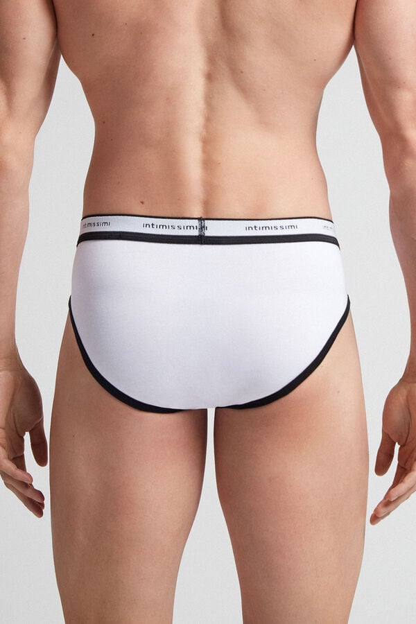 Bragas Intimissimi Superior Cotton Logo Hombre Blancos Negros | WVDP-10257