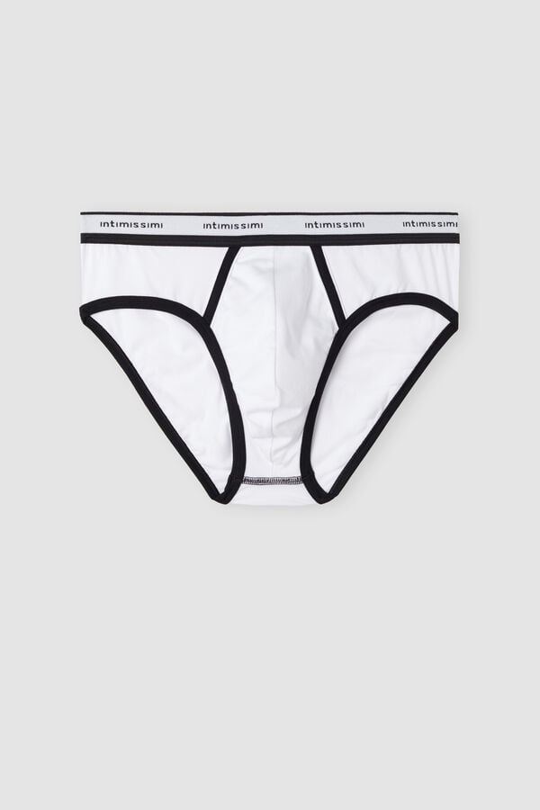 Bragas Intimissimi Superior Cotton Logo Hombre Blancos Negros | WVDP-10257