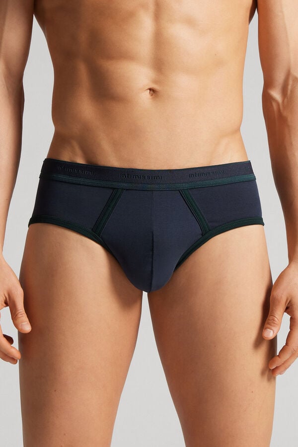 Bragas Intimissimi Superior Cotton Logo Hombre Negros | GBUR-62819