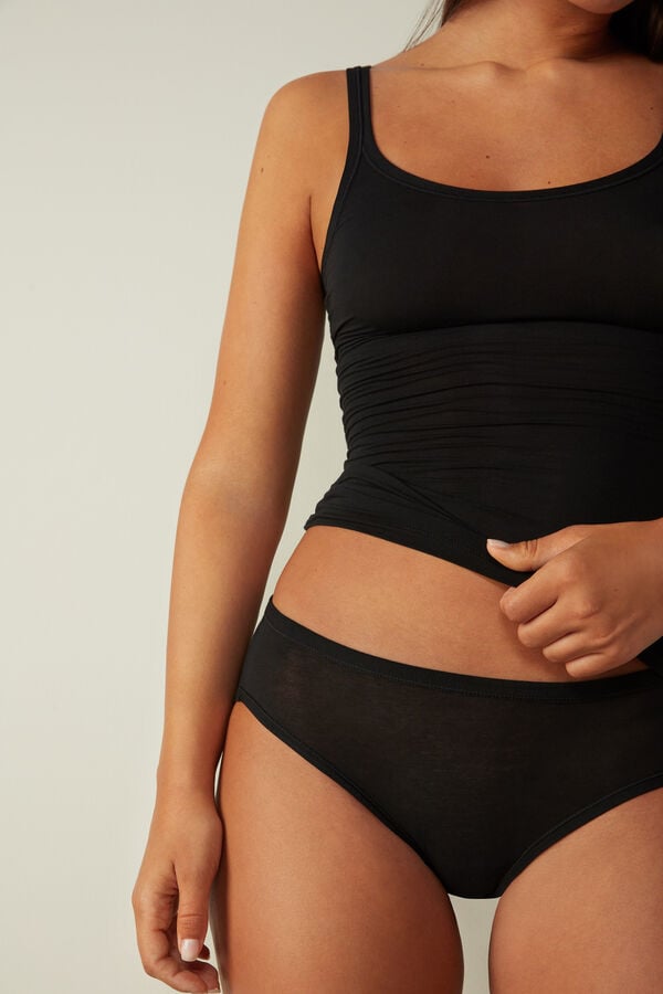 Bragas Intimissimi Ultralight Cotton Mujer Negros | HMAL-19673